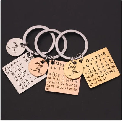 Personalized Special Date Calendar Keychain