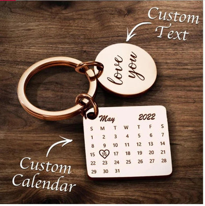 Personalized Special Date Calendar Keychain