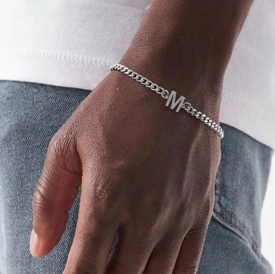 Personalized Men’s Bracelet with Your Chosen Initial