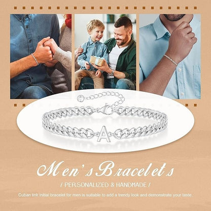 Personalized Men’s Bracelet with Your Chosen Initial